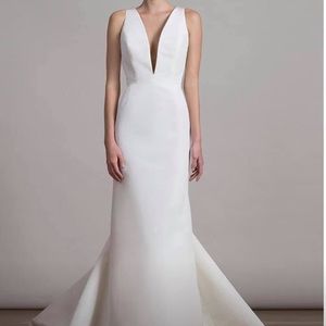 Liancarlo Sexy fit and flare white dress